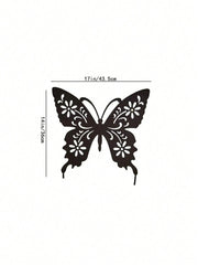 1 Piece Butterfly Shape Metal Ground Plug Decoration, Suitable For A Variety Of Outdoor Scenes Such As Courtyards, Gardens, Lawns, Etc. Metal Ground Plug Decoration, Metal Garden Decoration.