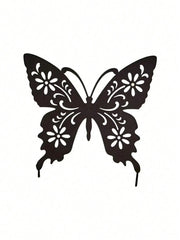 1 Piece Butterfly Shape Metal Ground Plug Decoration, Suitable For A Variety Of Outdoor Scenes Such As Courtyards, Gardens, Lawns, Etc. Metal Ground Plug Decoration, Metal Garden Decoration.