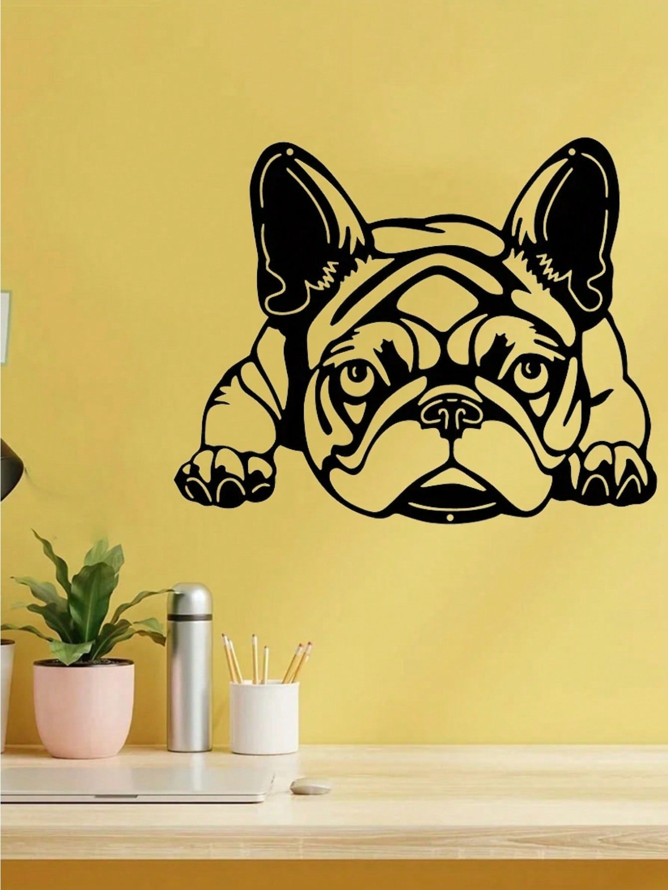 1 Pc Of Black Metal Puppy Wall Decor, Along With The Wall Decorations For The Living Room And Bedroom, Can Be Excellent Choices For Festival Gifts.