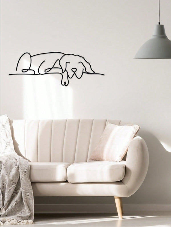 1 Pc Of Black Metal Puppy Wall Decor, Along With The Wall Decorations For The Living Room And Bedroom, Can Be Excellent Choices For Festival Gifts.