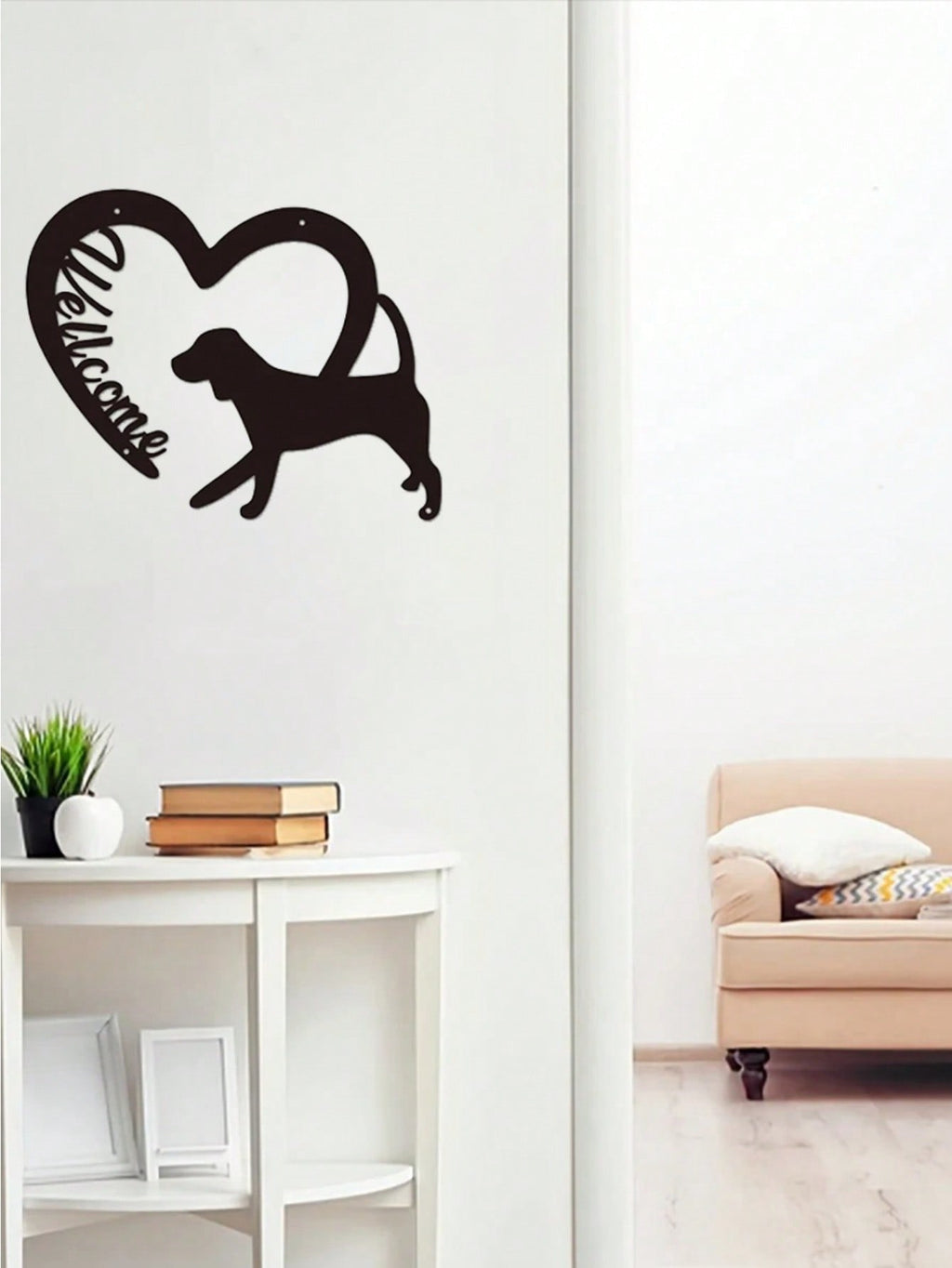 1 Pc Of Black Metal Puppy Wall Decor, Along With The Wall Decorations For The Living Room And Bedroom, Can Be Excellent Choices For Festival Gifts.