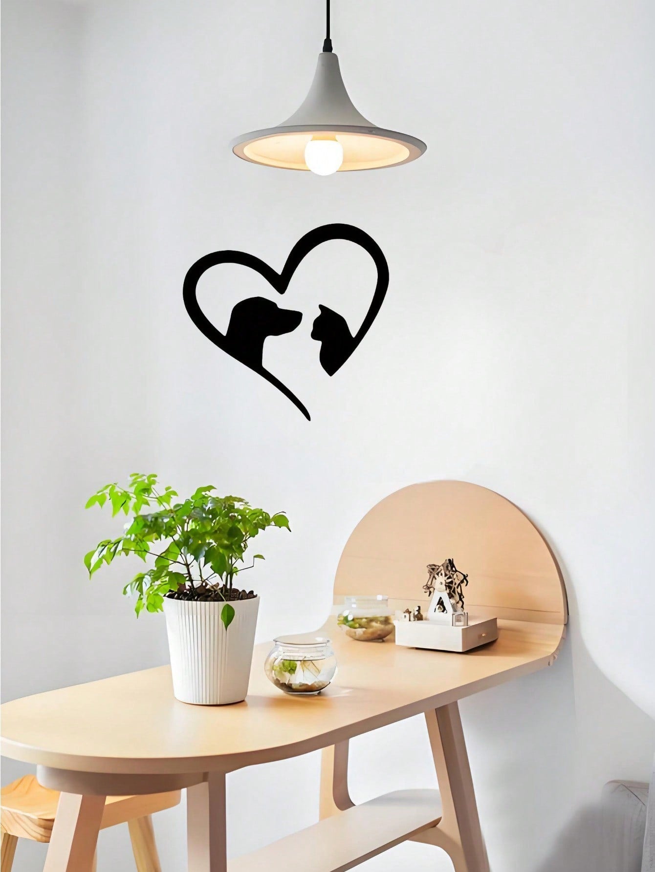 1 PC Cozy Home Accent: Charming Black Metal Puppy - Shaped Wall Decor For Living & Bedroom