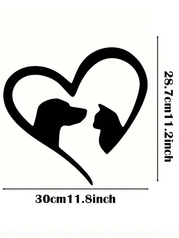 1 PC Cozy Home Accent: Charming Black Metal Puppy - Shaped Wall Decor For Living & Bedroom