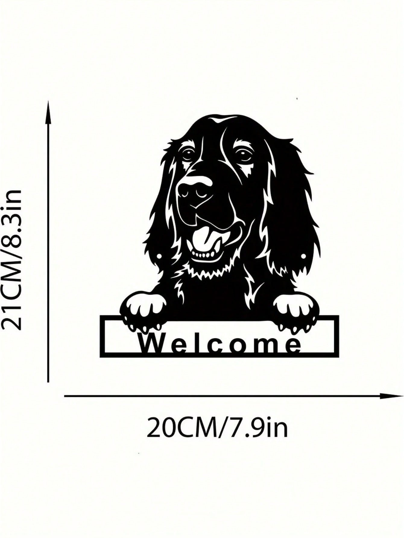 1 PC Cozy Home Accent: Charming Black Metal Puppy - Shaped Wall Decor For Living & Bedroom