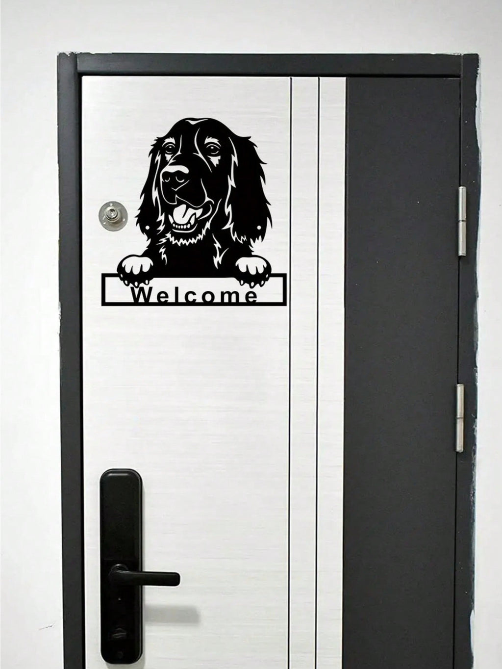 1-Pack stylish black metal puppy wall decoration, home decoration: can double as storage hooks in the living room and bedroom, exquisite personalized gift choice