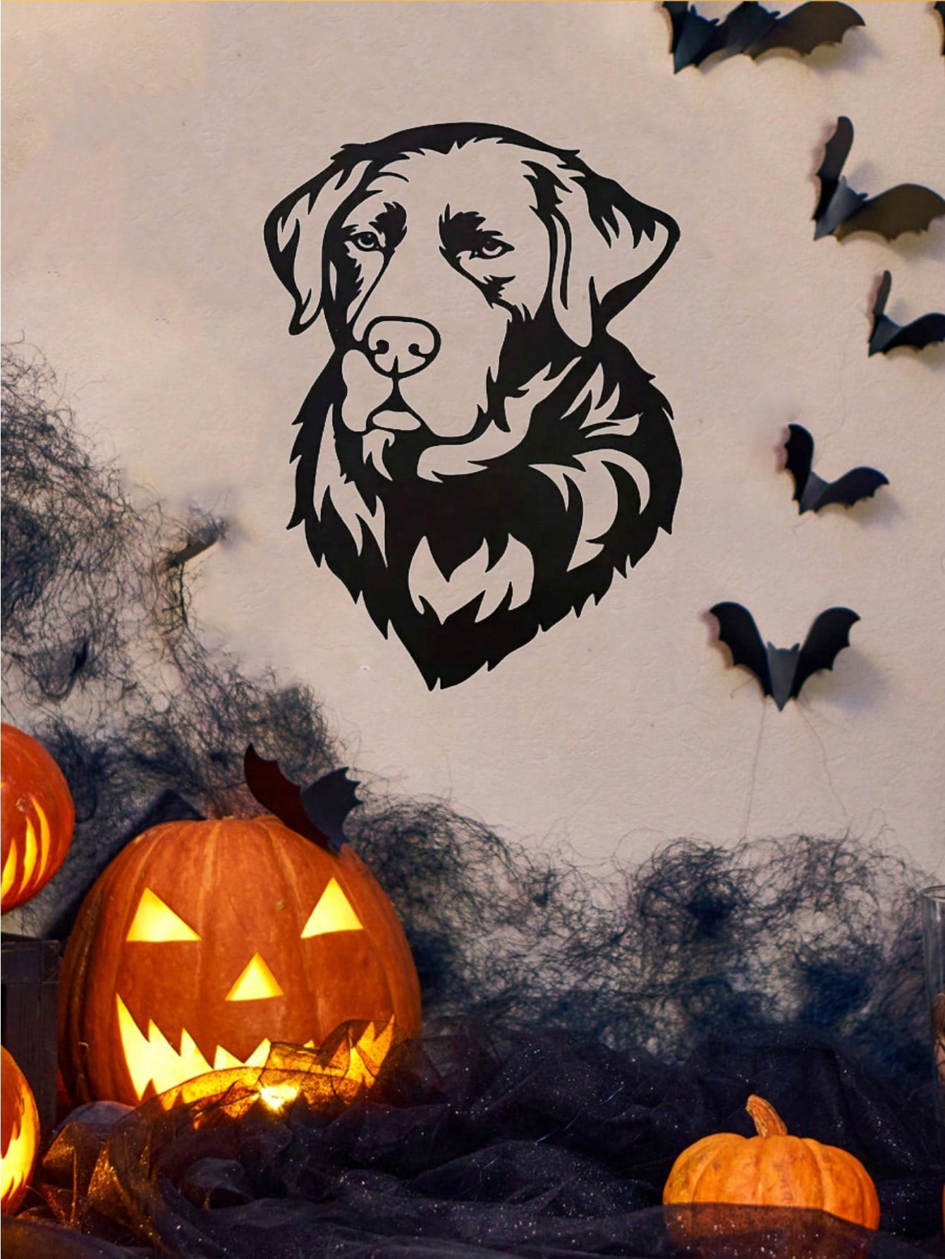 1-Pack stylish black metal puppy wall decoration, home decoration: can double as storage hooks in the living room and bedroom, exquisite personalized gift choice
