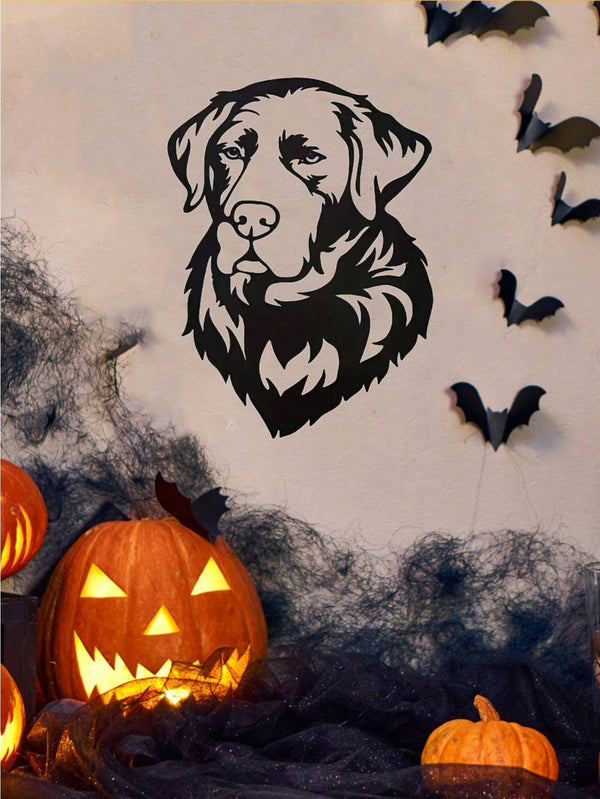 1-Pack stylish black metal puppy wall decoration, home decoration: can double as storage hooks in the living room and bedroom, exquisite personalized gift choice