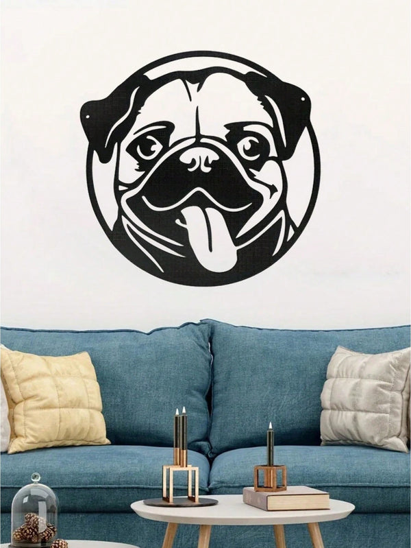 1-Pack stylish black metal puppy wall decoration, home decoration: can double as storage hooks in the living room and bedroom, exquisite personalized gift choice
