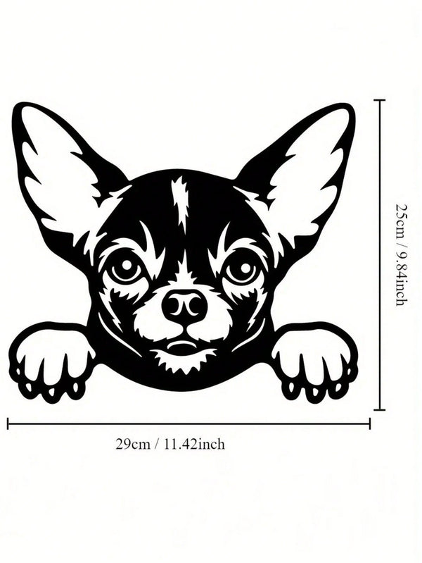 1-Pack stylish black metal puppy wall decoration, home decoration: can double as storage hooks in the living room and bedroom, exquisite personalized gift choice