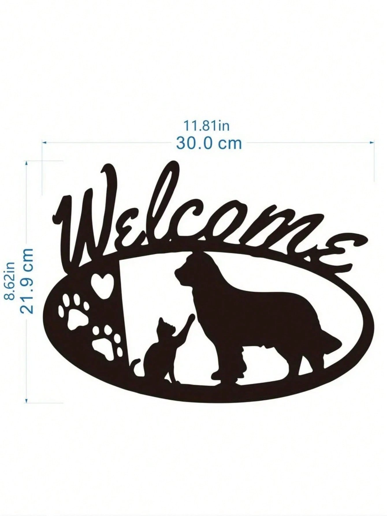 1-Pack stylish black metal puppy wall decoration, home decoration: can double as storage hooks in the living room and bedroom, exquisite personalized gift choice