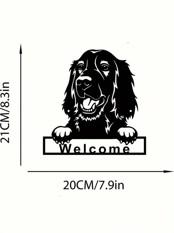 1-Pack stylish black metal puppy wall decoration, home decoration: can double as storage hooks in the living room and bedroom, exquisite personalized gift choice