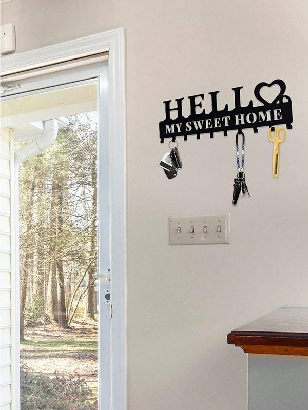 1 Retro Black Metal Mug Hook: Intimate Family Gifts, Indoor Home Decor Essentials for Cozy Living Rooms and Bedrooms, Glamorous Hanging Ornaments