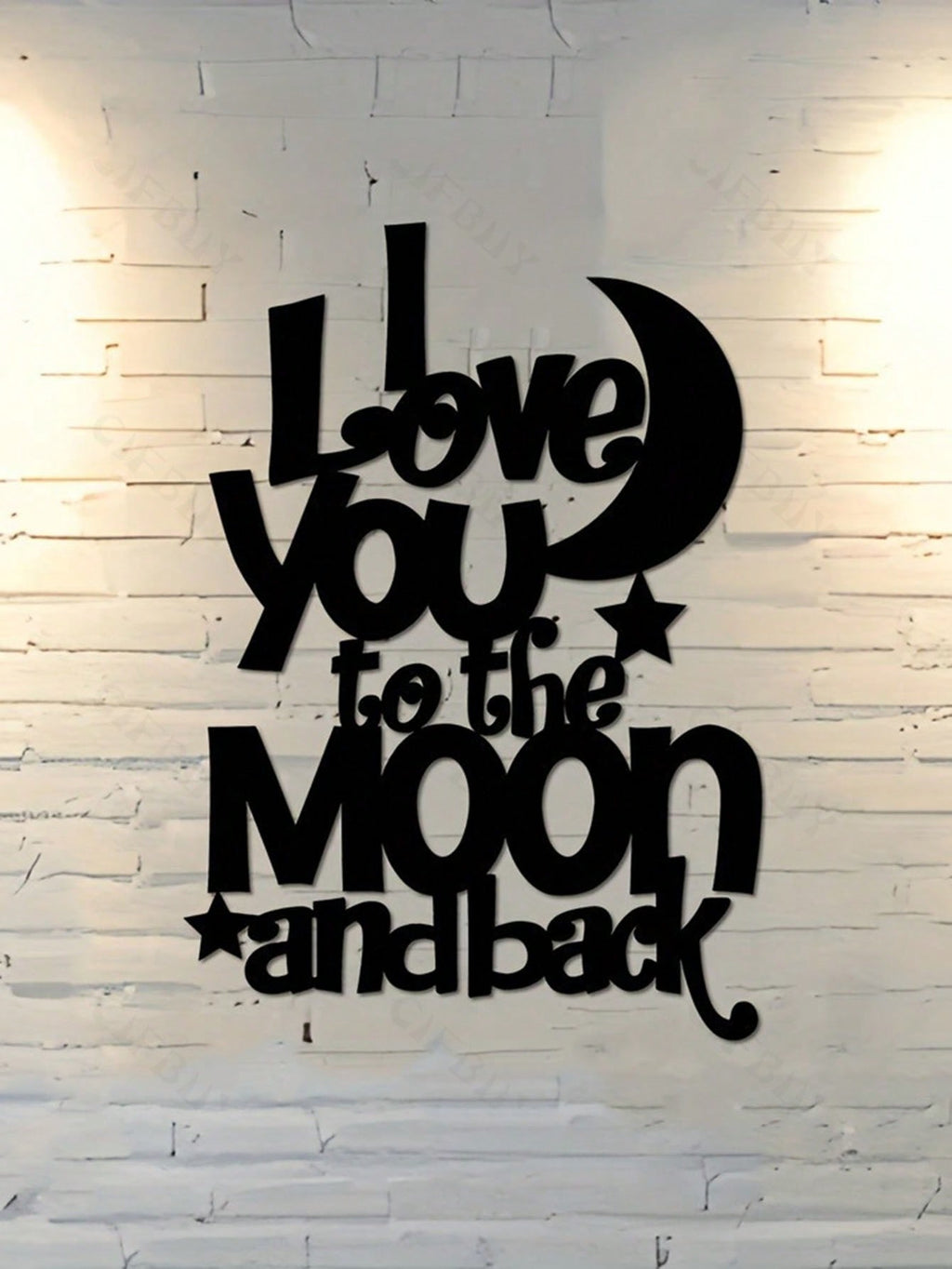 1 Exquisite Metal Wall Art - "My Love For You Reaches The Moon And Back" Inscription, Ferrous Material, Household Decoration For Parlour, Chamber And Dining Zone, Romantic Genre, Wall - Mounted, Ideal Gift Notion.,Home Decor ,Room Decor,Wall Decor