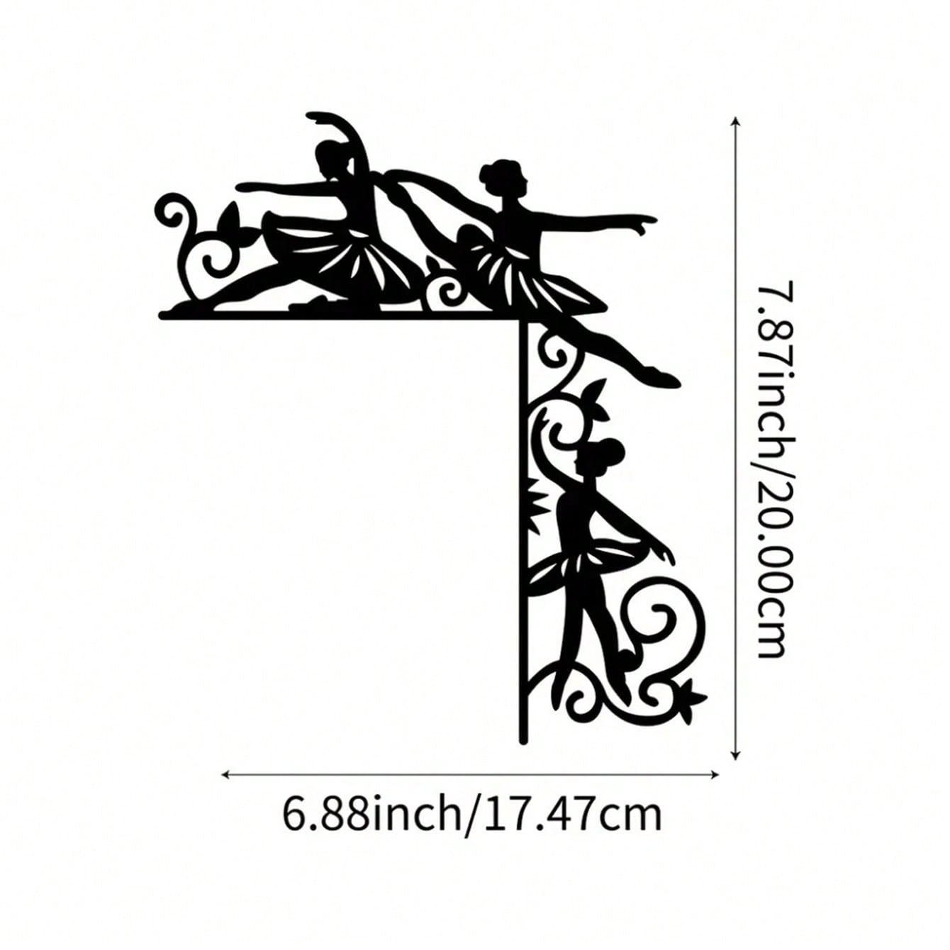 1pc Metal Ballerina Decoration For Door Corner Decoration, Door Frame Corner Decoration Art Wall Art For Bedroom, Dance Studio, Yoga Studio, Suitable For Modern Home Decoration , Home Decoration , Room Decoration , Bedroom Decoration Secondary image