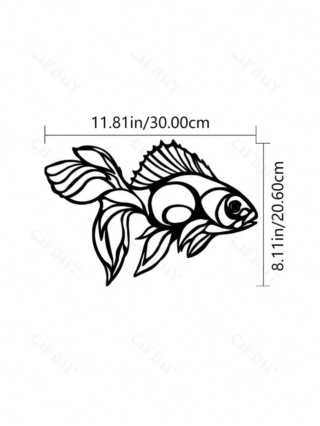 1 piece carp metal wall decoration, interior home decoration pendant. Birthday graduation gift.