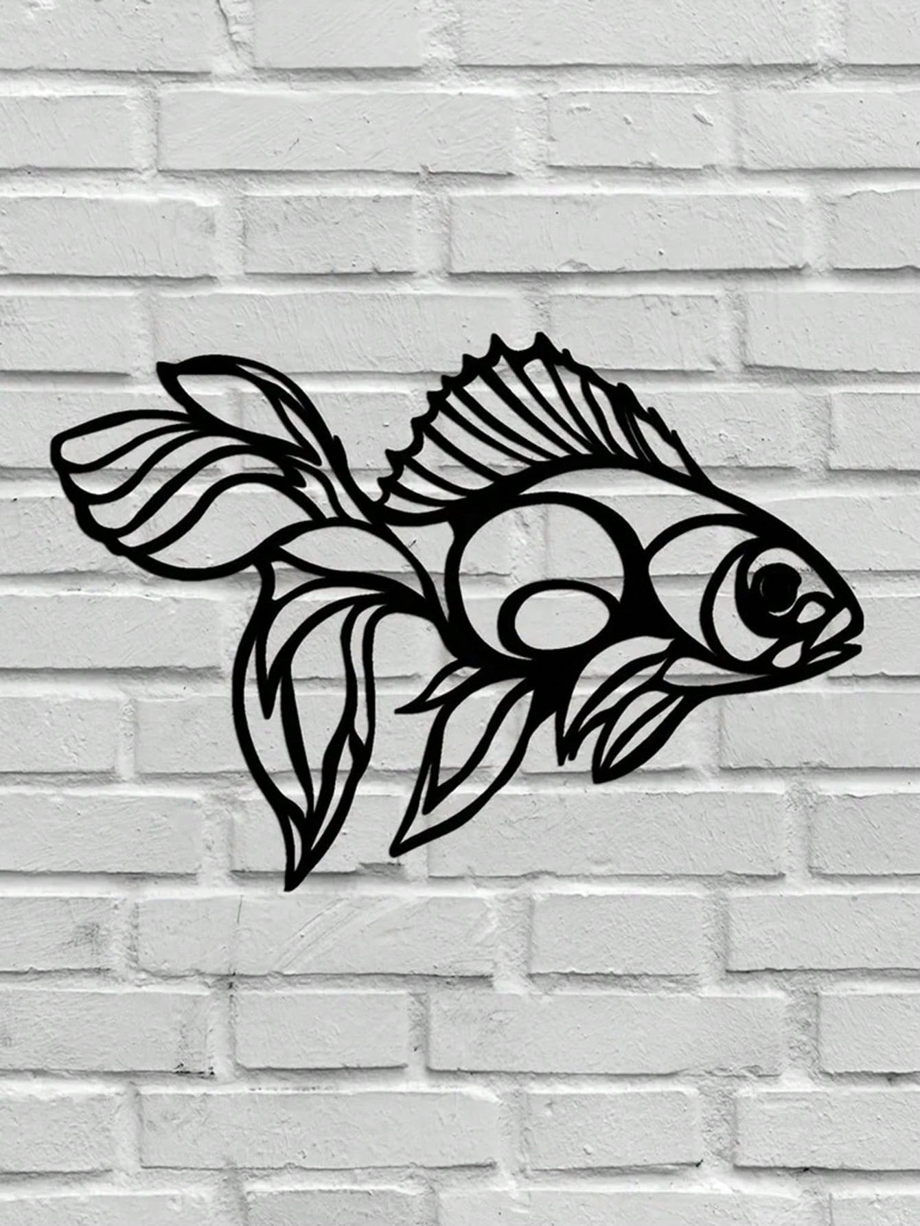 1 piece carp metal wall decoration, interior home decoration pendant. Birthday graduation gift. Main image