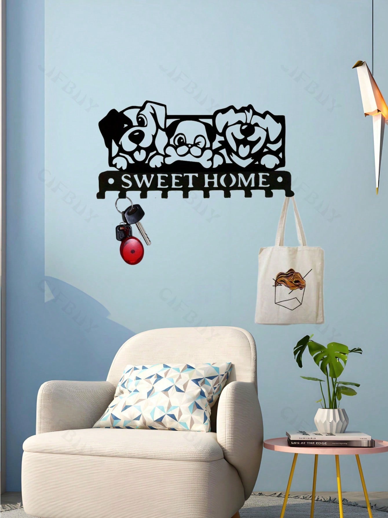 1 piece of high-quality home decoration black metal puppy series kitchen decoration kitchen utensils hooks, a must-have for keeping the kitchen clean and orderly