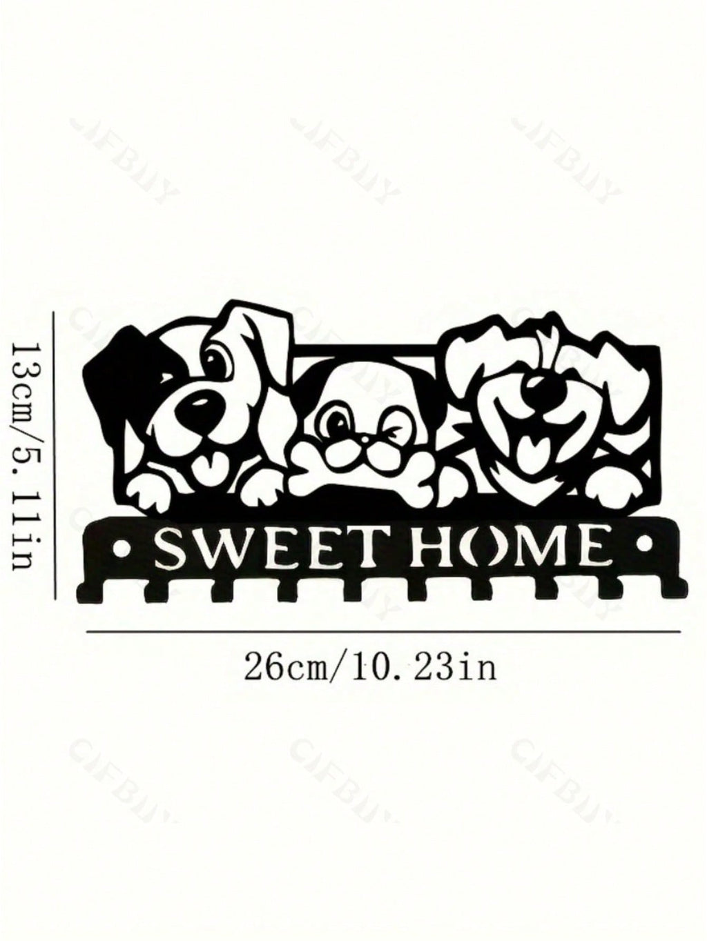 1 piece of high-quality home decoration black metal puppy series kitchen decoration kitchen utensils hooks, a must-have for keeping the kitchen clean and orderly