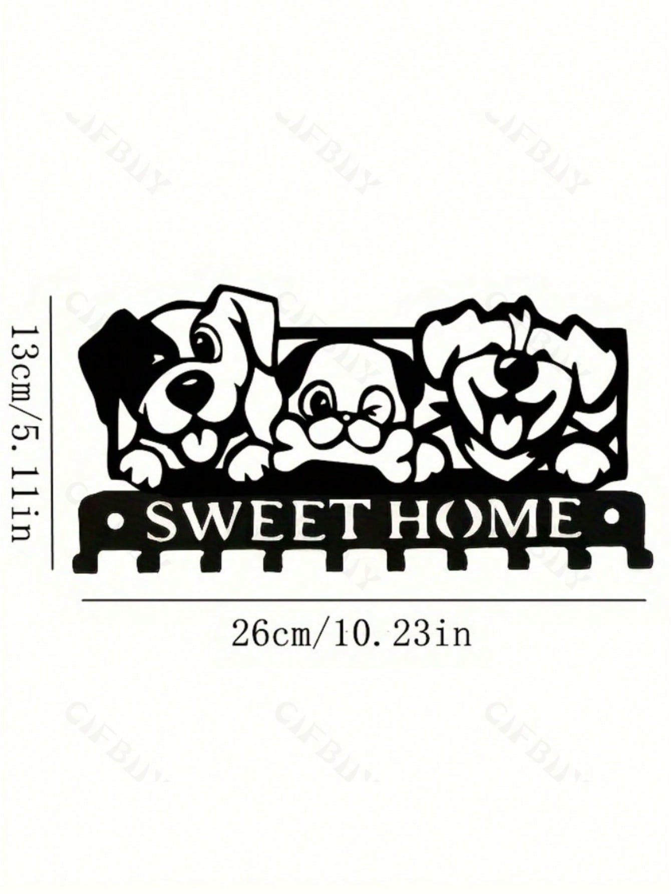 1 piece of high-quality home decoration black metal puppy series kitchen decoration kitchen utensils hooks, a must-have for keeping the kitchen clean and orderly