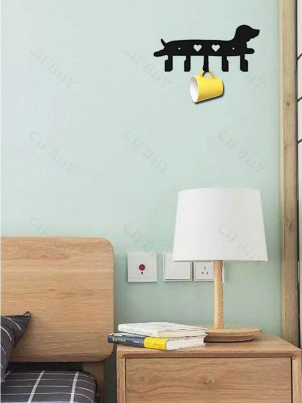 1 piece of high-quality home decoration black metal puppy series kitchen decoration kitchen utensils hooks, a must-have for keeping the kitchen clean and orderly