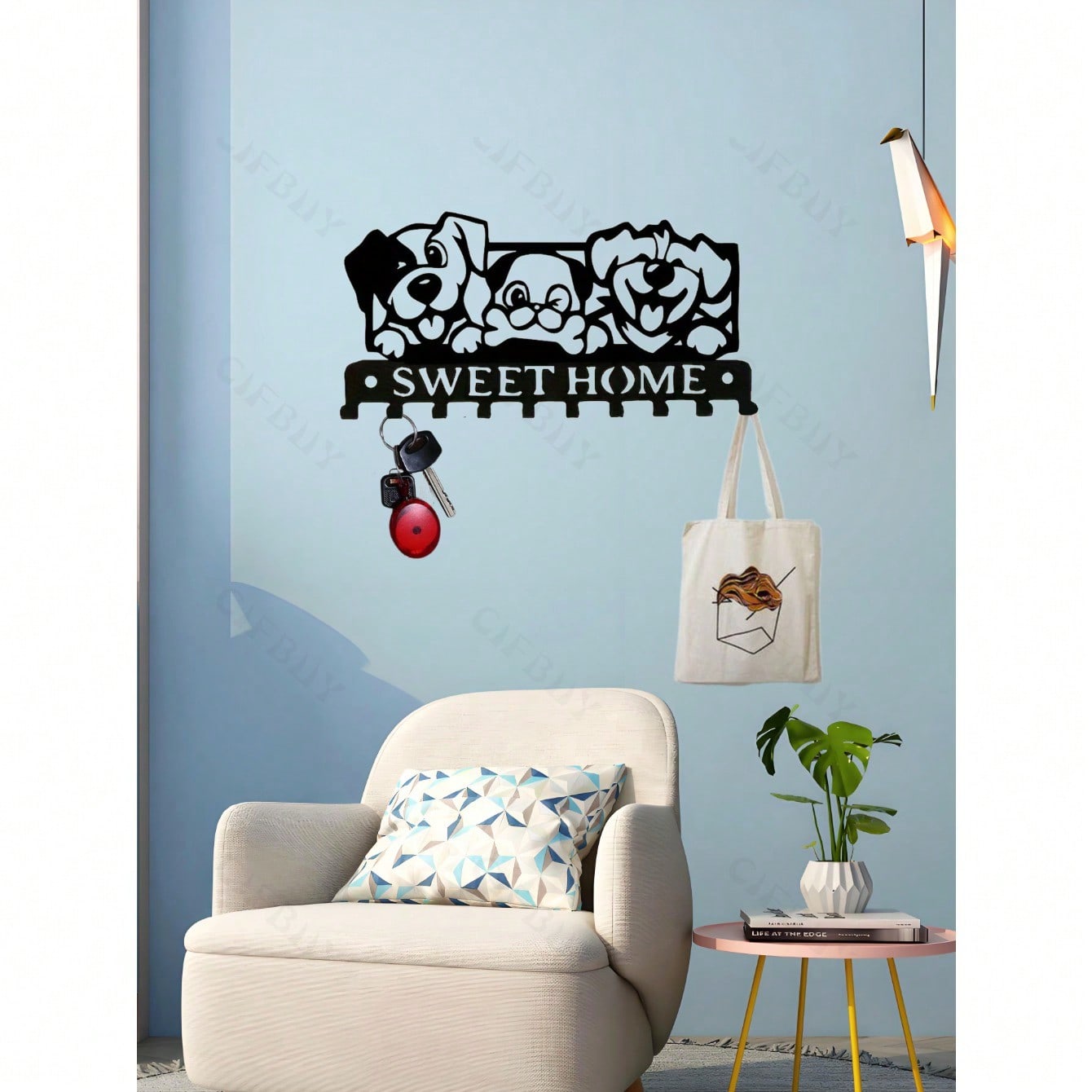 1 piece of high-quality home decoration black metal puppy series kitchen decoration kitchen utensils hooks, a must-have for keeping the kitchen clean and orderly