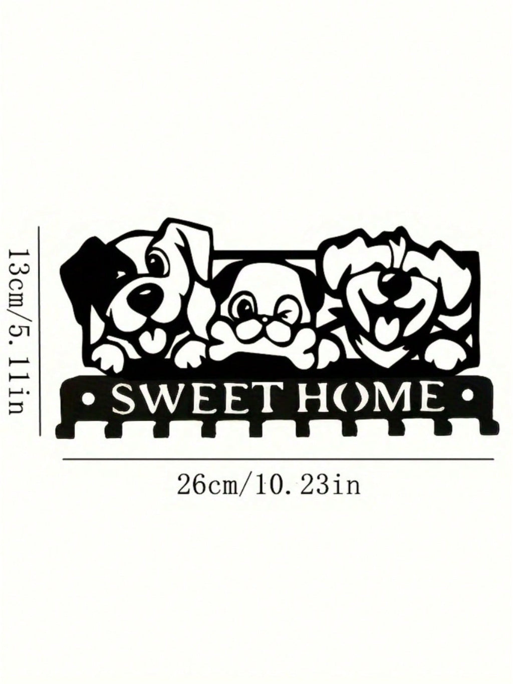 1 piece of high-quality home decoration black metal puppy series kitchen decoration kitchen utensils hooks, a must-have for keeping the kitchen clean and orderly