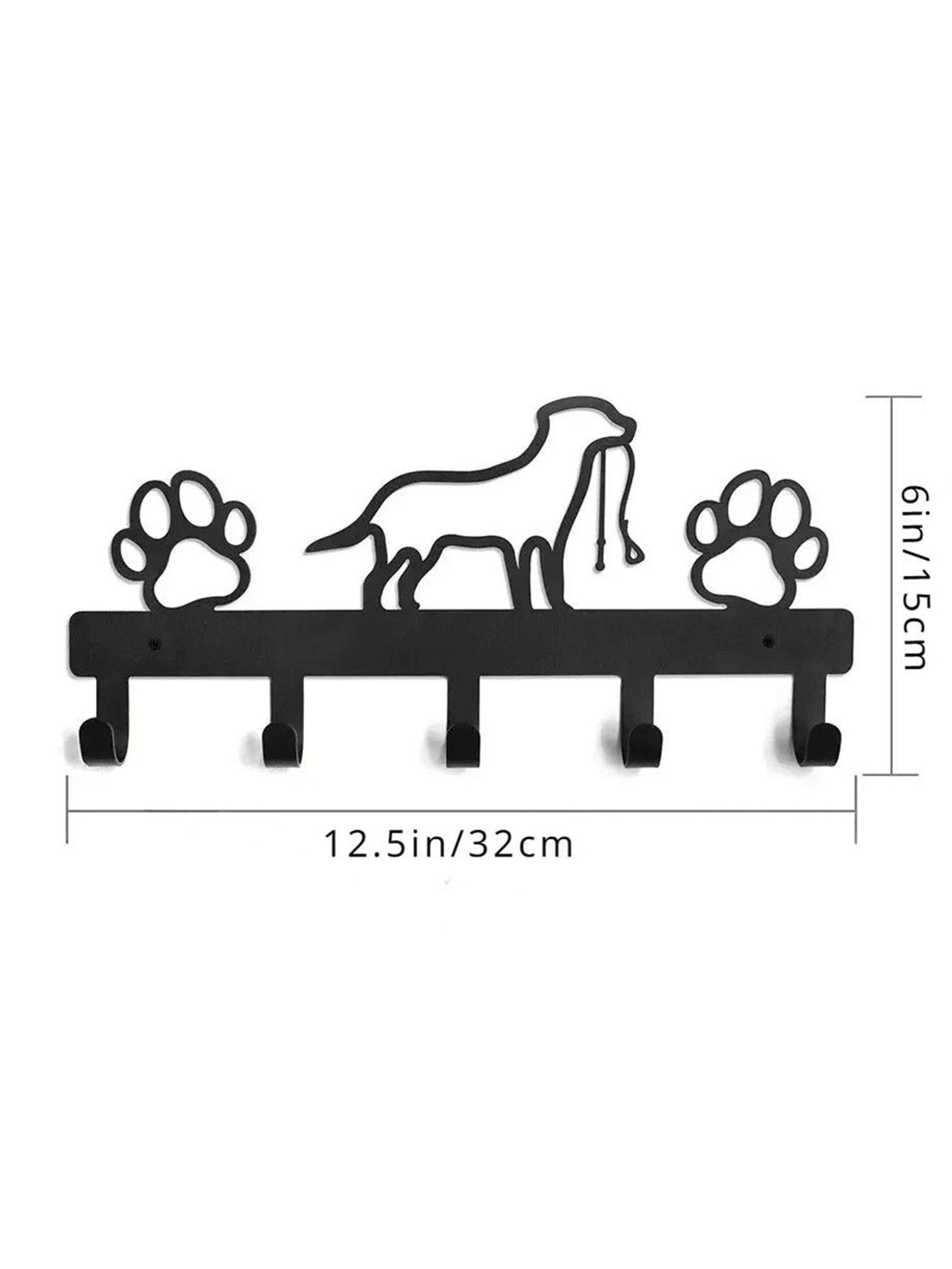 1 piece of high-quality home decoration black metal puppy series kitchen decoration kitchen utensils hooks, a must-have for keeping the kitchen clean and orderly