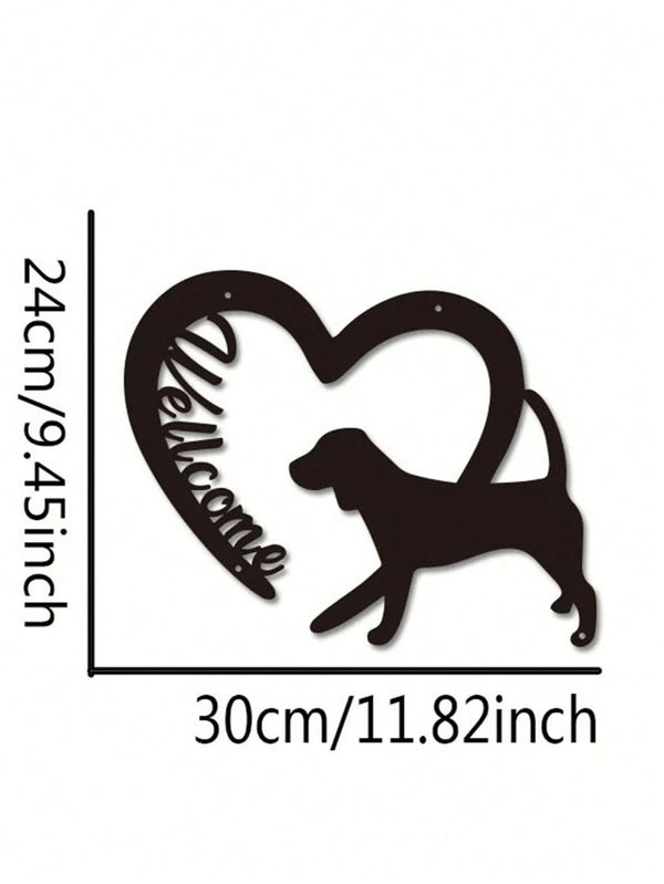 1 Pc Of Black Metal Puppy Wall Decor, Along With The Wall Decorations For The Living Room And Bedroom, Can Be Excellent Choices For Festival Gifts.