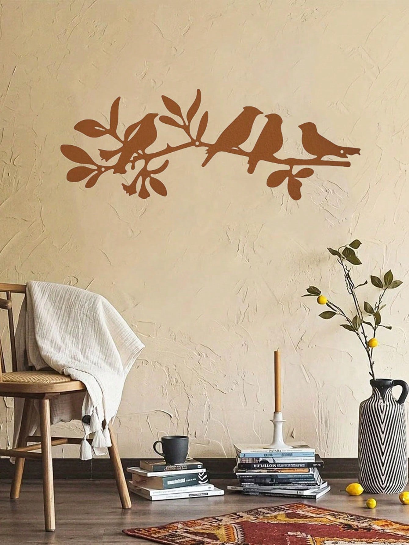 1 Pc Animal Bird Decorative Metal Wall Decoration, Charming Interior Decoration, Suitable For Various Scenes Such As Bedroom, Living Room Study, Etc., Adding Artistic Charm To The Space, And Is A Great Gift Choice.