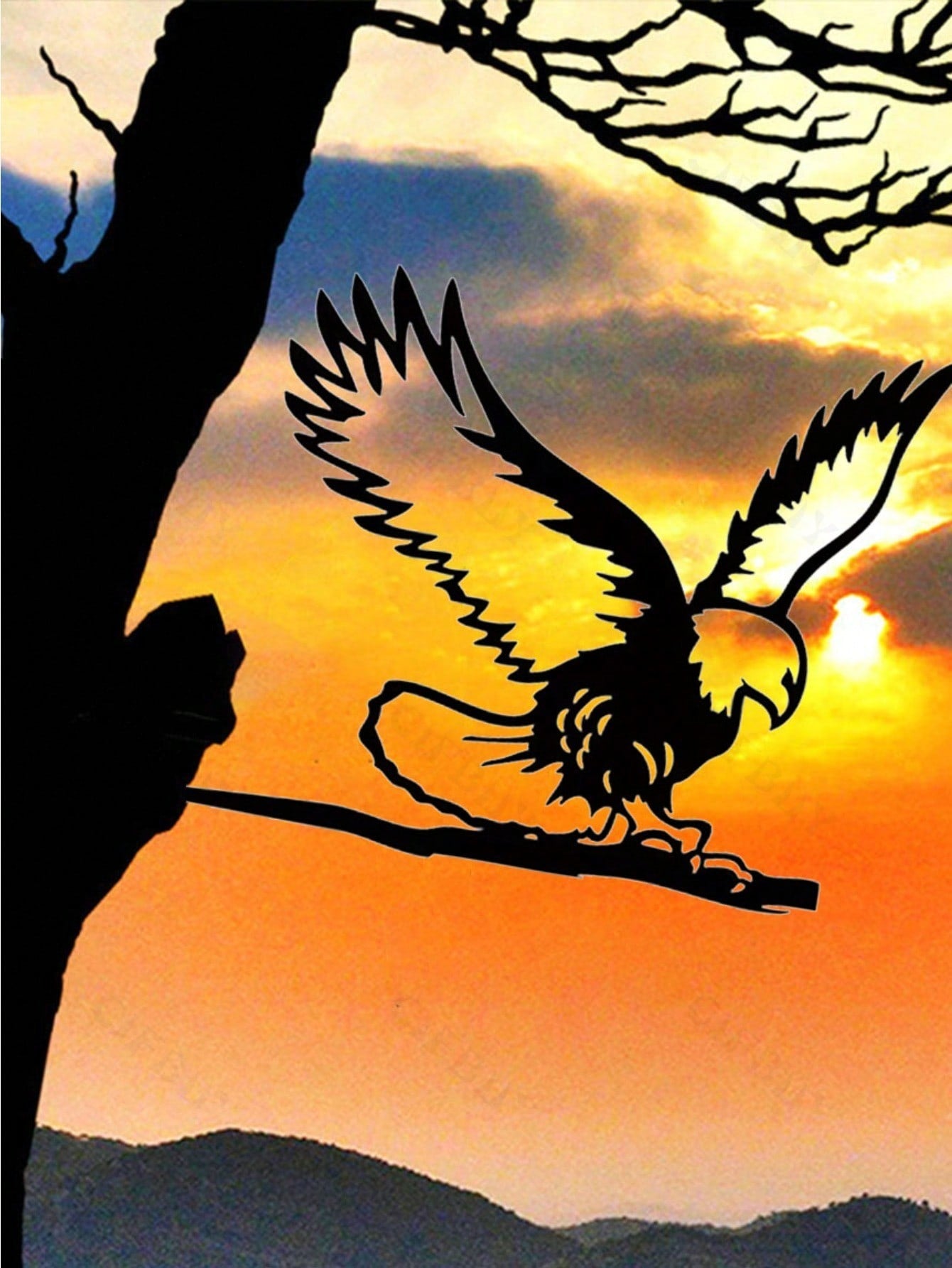 1-Piece bird-themed black metal gardening decorations, charming garden bird decorations, outdoor decorations to add vitality to your garden.