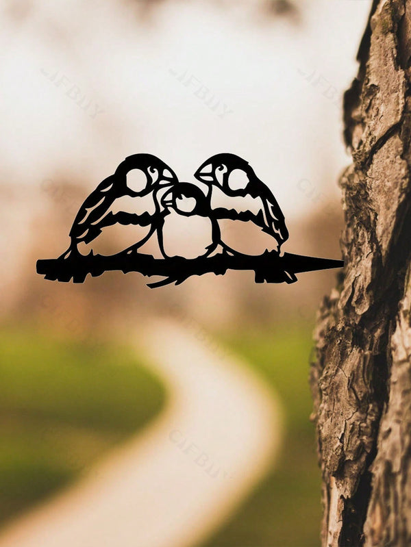 1-Piece bird-themed black metal gardening decorations, charming garden bird decorations, outdoor decorations to add vitality to your garden.