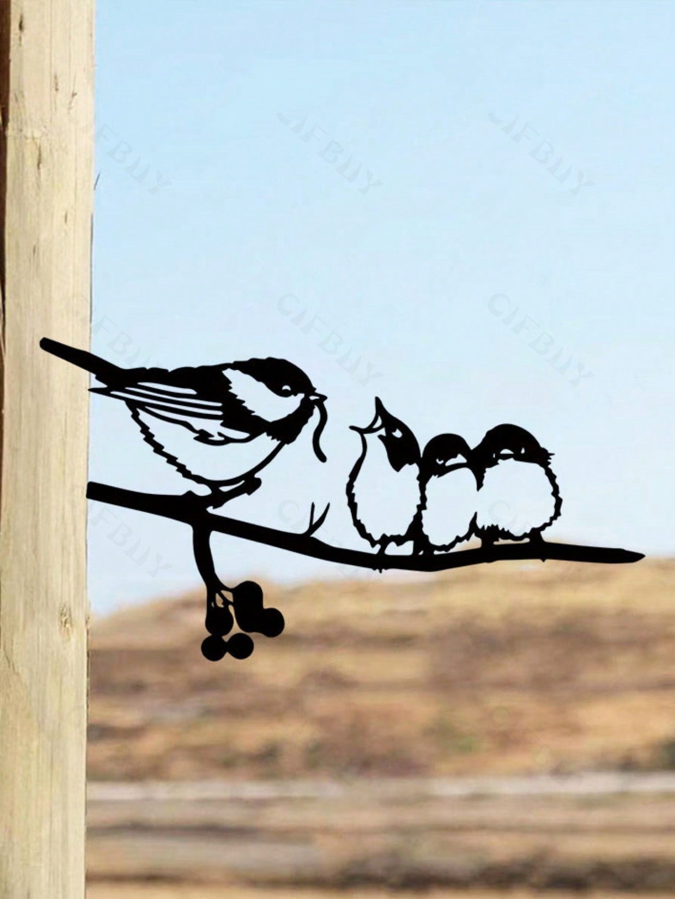 1-Piece bird-themed black metal gardening decorations, charming garden bird decorations, outdoor decorations to add vitality to your garden.