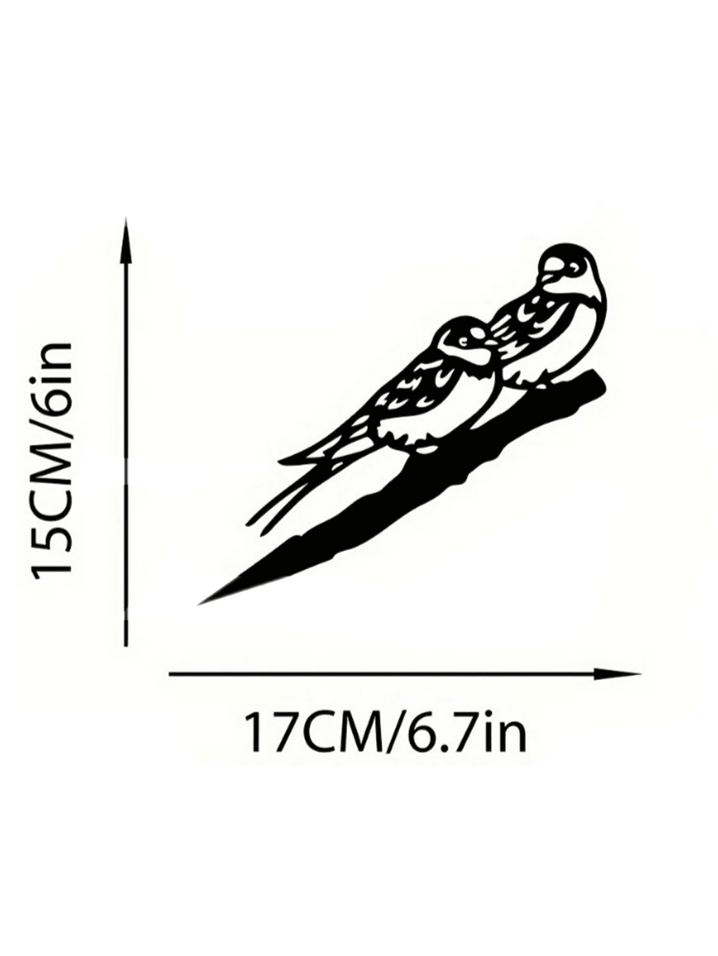 1-Piece bird-themed black metal gardening decorations, charming garden bird decorations, outdoor decorations to add vitality to your garden.