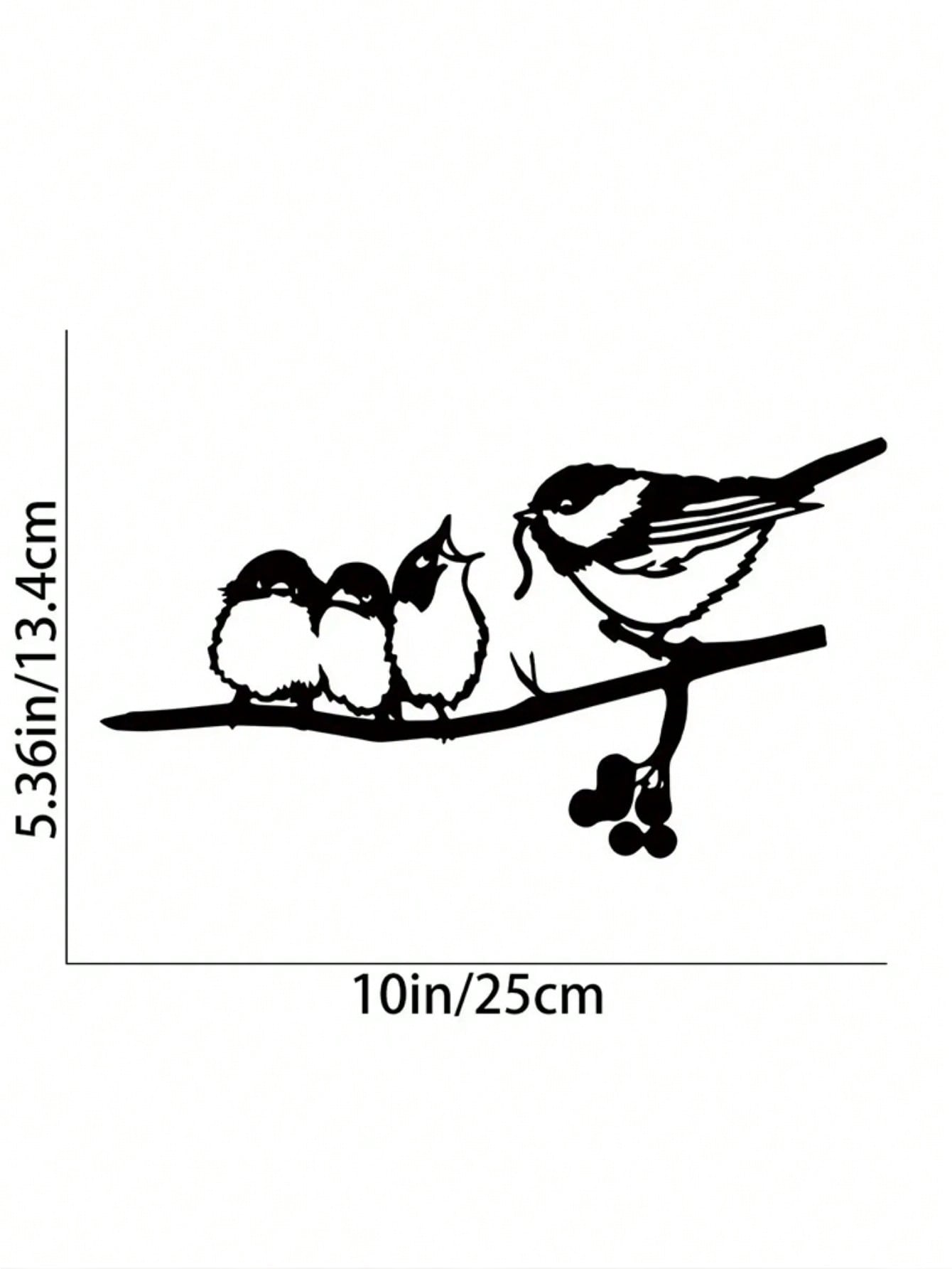 1-Piece bird-themed black metal gardening decorations, charming garden bird decorations, outdoor decorations to add vitality to your garden.