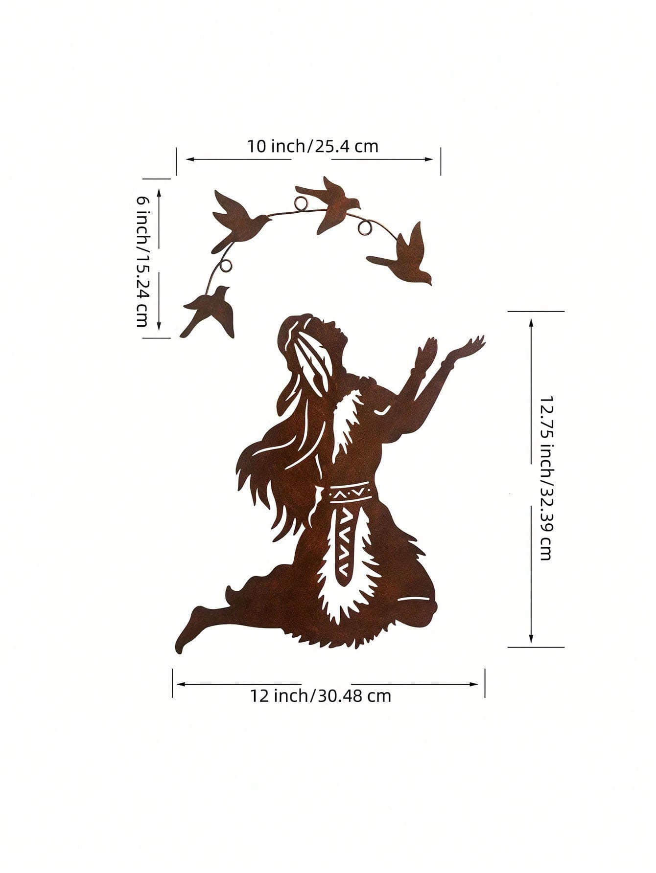 2pcs/Set American Southwestern Metal Wall Art Spiritual Woman. West Indies Style. Gifts Birthday Graduation