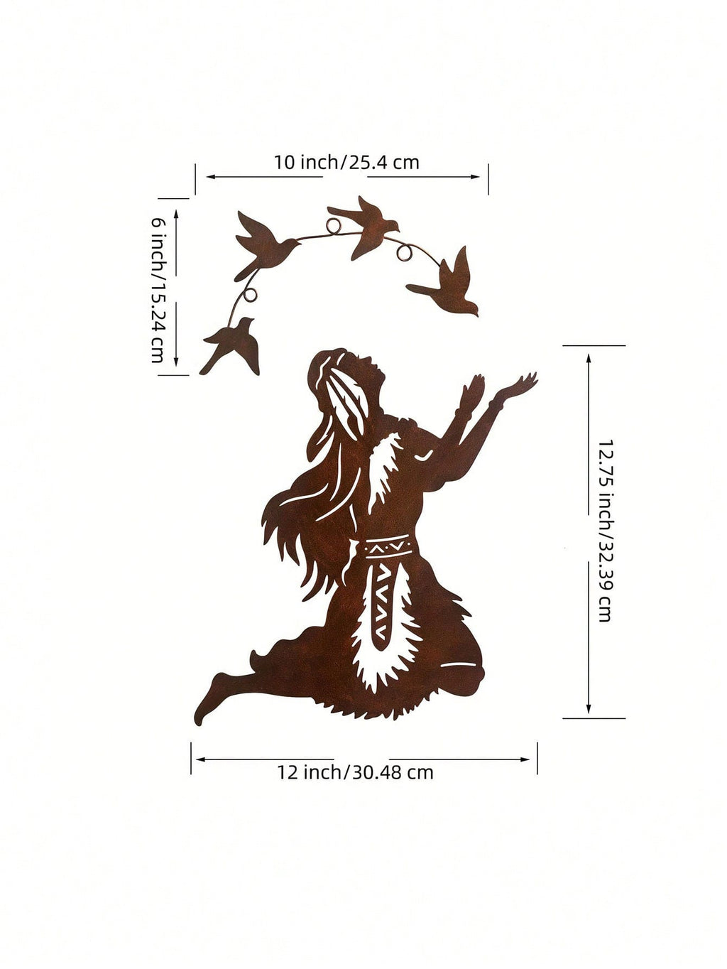 2pcs/Set American Southwestern Metal Wall Art Spiritual Woman. West Indies Style. Gifts Birthday Graduation
