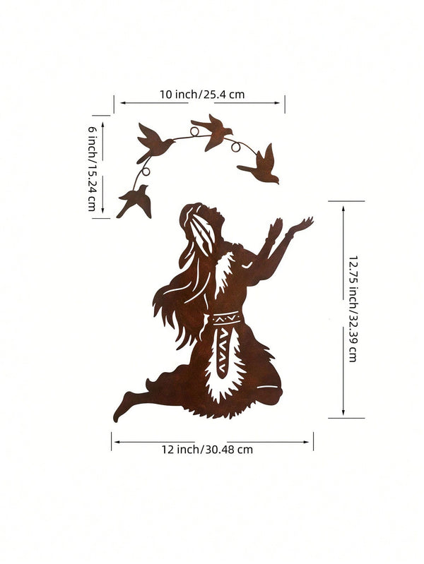 2pcs/Set American Southwestern Metal Wall Art Spiritual Woman. West Indies Style. Gifts Birthday Graduation