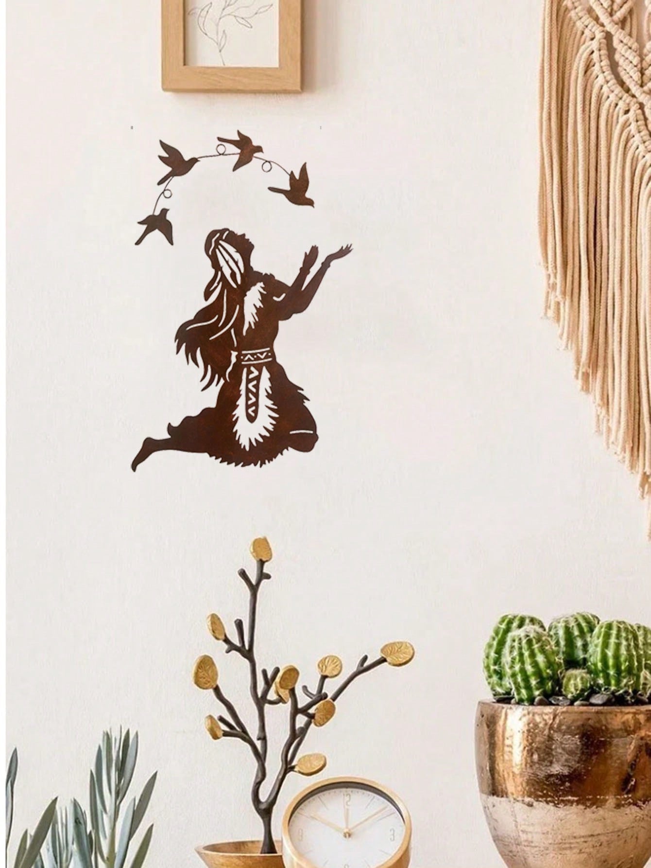 2pcs/Set American Southwestern Metal Wall Art Spiritual Woman. West Indies Style. Gifts Birthday Graduation