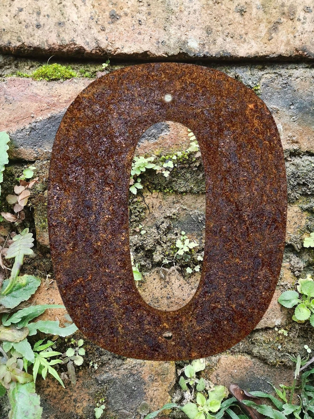 1 piece of retro metal alphanumeric brand, rust effect, home address, postal house number, outdoor wall decoration, retro digital gift, birthday graduation anniversary.