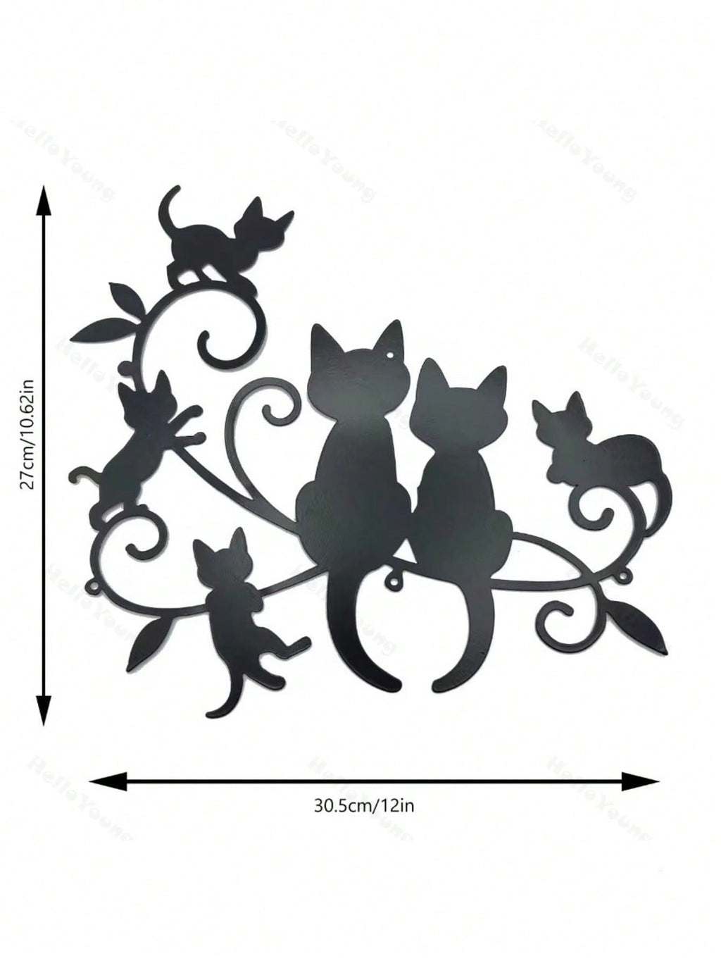 1 black kitten metal home decoration pendant, creative personalized gift, warm home decoration, home decoration, room decoration, wall decoration, birthday graduation gift
