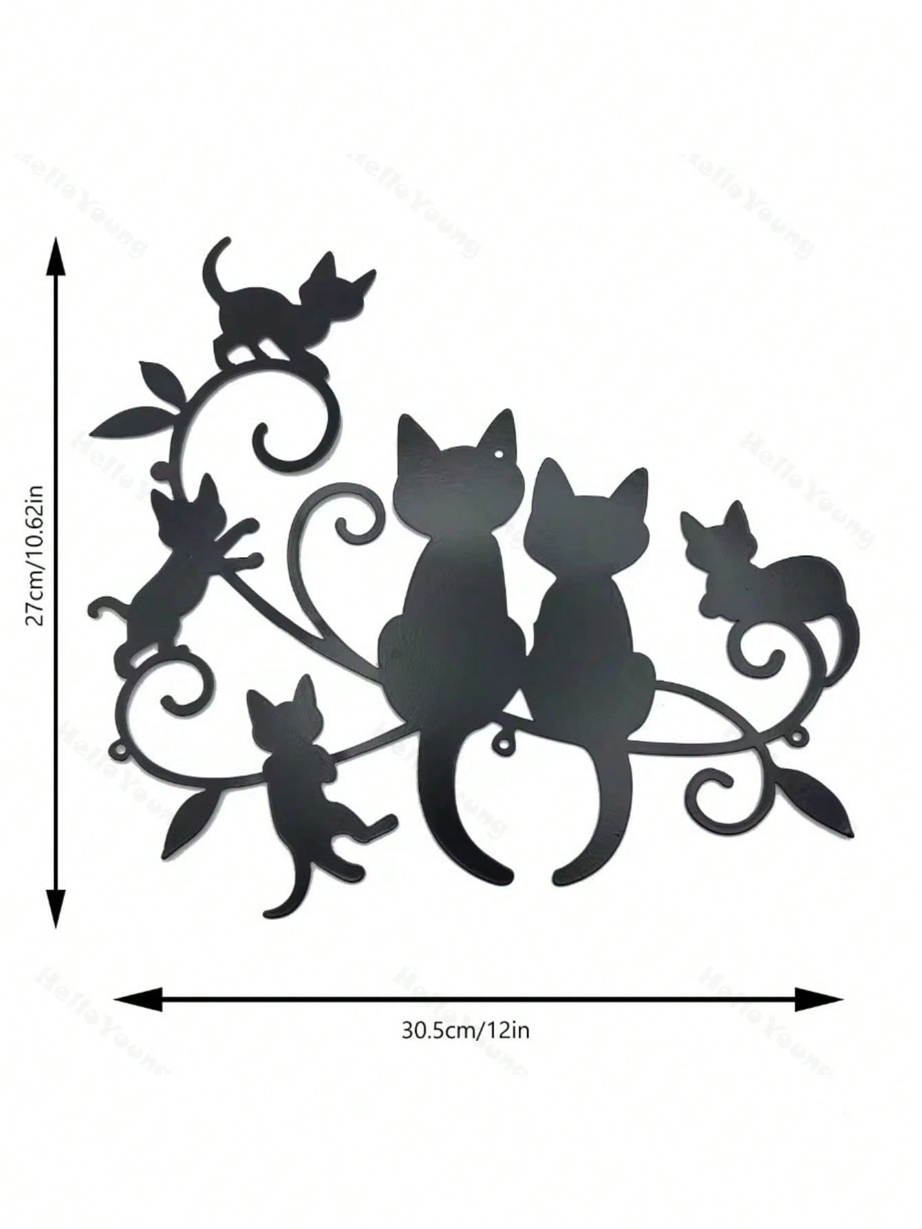 1 black kitten metal home decoration pendant, creative personalized gift, warm home decoration, home decoration, room decoration, wall decoration, birthday graduation gift