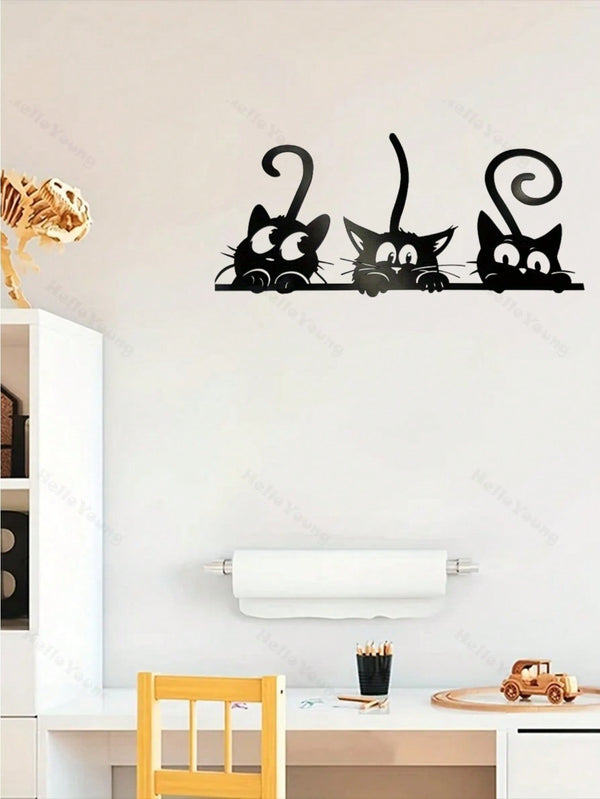 1 black kitten metal home decoration pendant, creative personalized gift, warm home decoration, home decoration, room decoration, wall decoration, birthday graduation gift