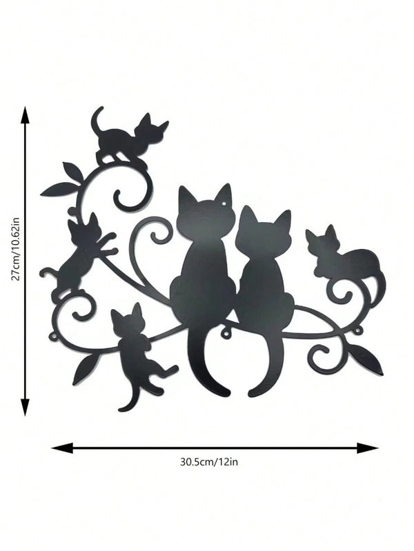1 black kitten metal home decoration pendant, creative personalized gift, warm home decoration, home decoration, room decoration, wall decoration, birthday graduation gift