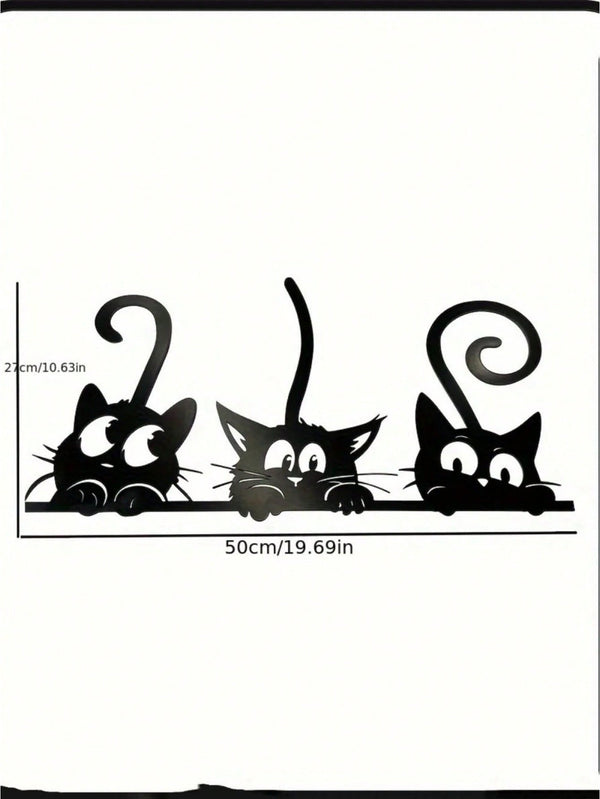 1 black kitten metal home decoration pendant, creative personalized gift, warm home decoration, home decoration, room decoration, wall decoration, birthday graduation gift