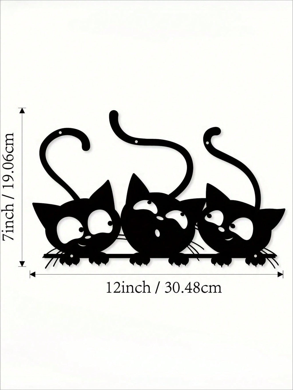 1 black kitten metal home decoration pendant, creative personalized gift, warm home decoration, home decoration, room decoration, wall decoration, birthday graduation gift