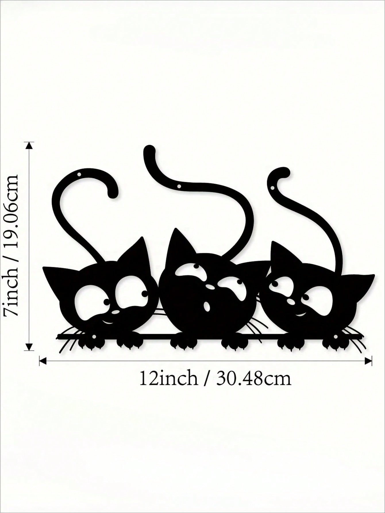 1 black kitten metal home decoration pendant, creative personalized gift, warm home decoration, home decoration, room decoration, wall decoration, birthday graduation gift