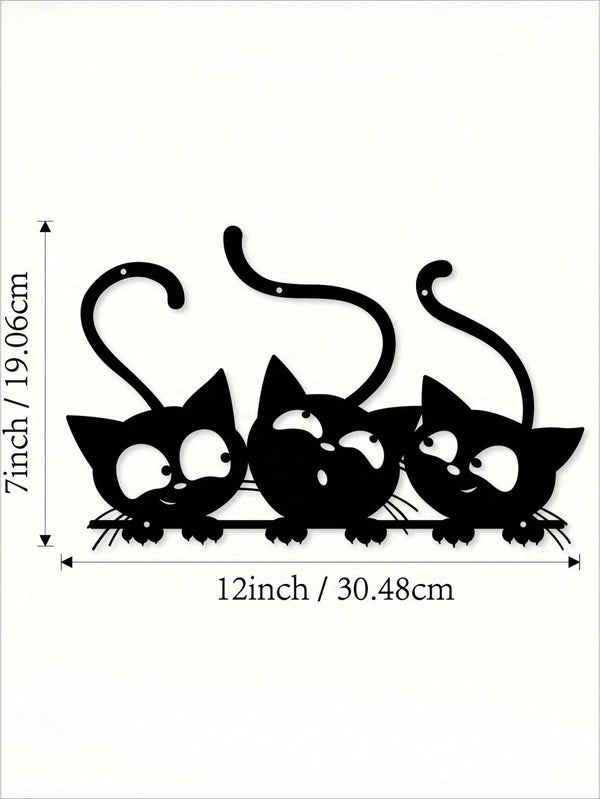 1 black kitten metal home decoration pendant, creative personalized gift, warm home decoration, home decoration, room decoration, wall decoration, birthday graduation gift