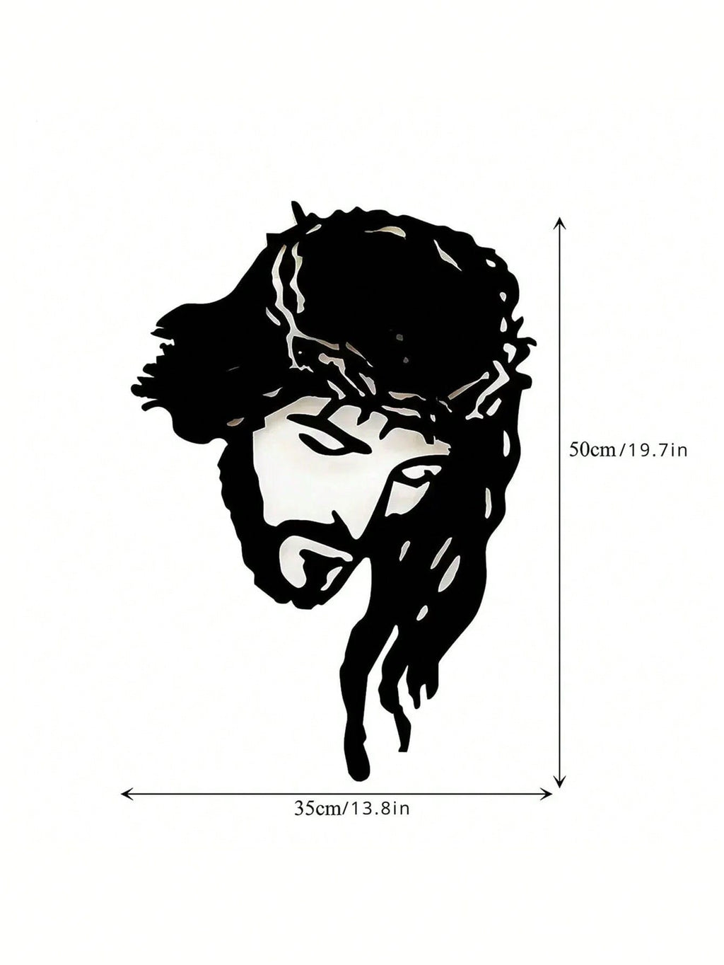 One piece of Jesus Christ metal wall decoration - elegant home decoration, wrought iron silhouette art, inspirational wall decoration. Easter decoration. Easter party gifts