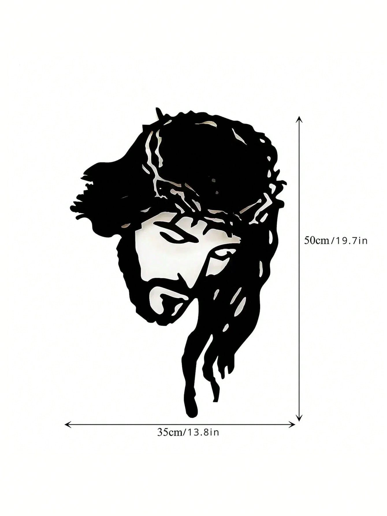 One piece of Jesus Christ metal wall decoration - elegant home decoration, wrought iron silhouette art, inspirational wall decoration. Easter decoration. Easter party gifts