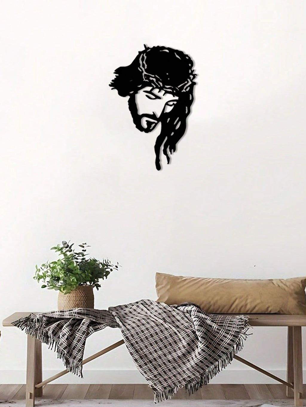 One piece of Jesus Christ metal wall decoration - elegant home decoration, wrought iron silhouette art, inspirational wall decoration. Easter decoration. Easter party gifts